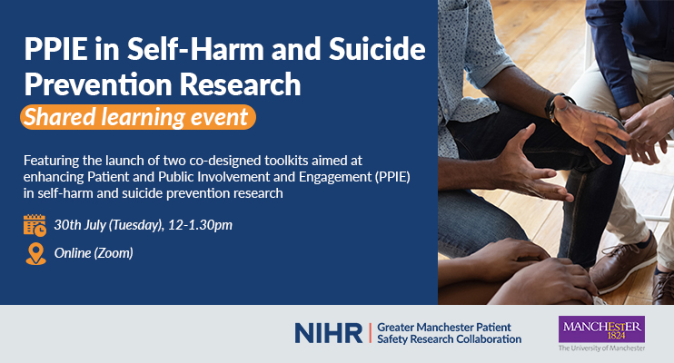PPIE in Self-Harm and Suicide Prevention Research: Shared learning event